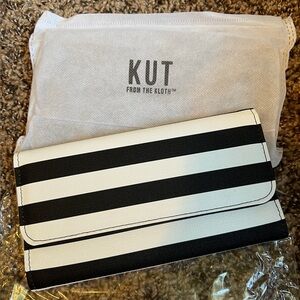 Black and white striped Kut from the Kloth Wallet NEW